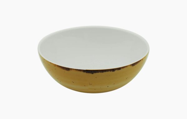 TAÇA Ø15CM ALT.6CM RUSTICO AMARELO